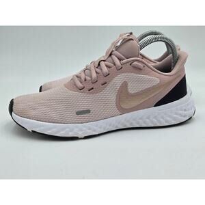 Nike Women’s Size 8 Revolution 5 Pink Gold Running Sneakers Lightweight Trainers